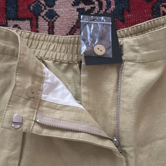 NWT : ATM Anthony Thomas Melillo Linen Shorts, Sz 8, Green - Picture 3 of 9